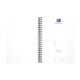 Oxford A5 Office Smart Card Cover Wirebound Notebook, Ruled with Margin, 180 Pages, Black