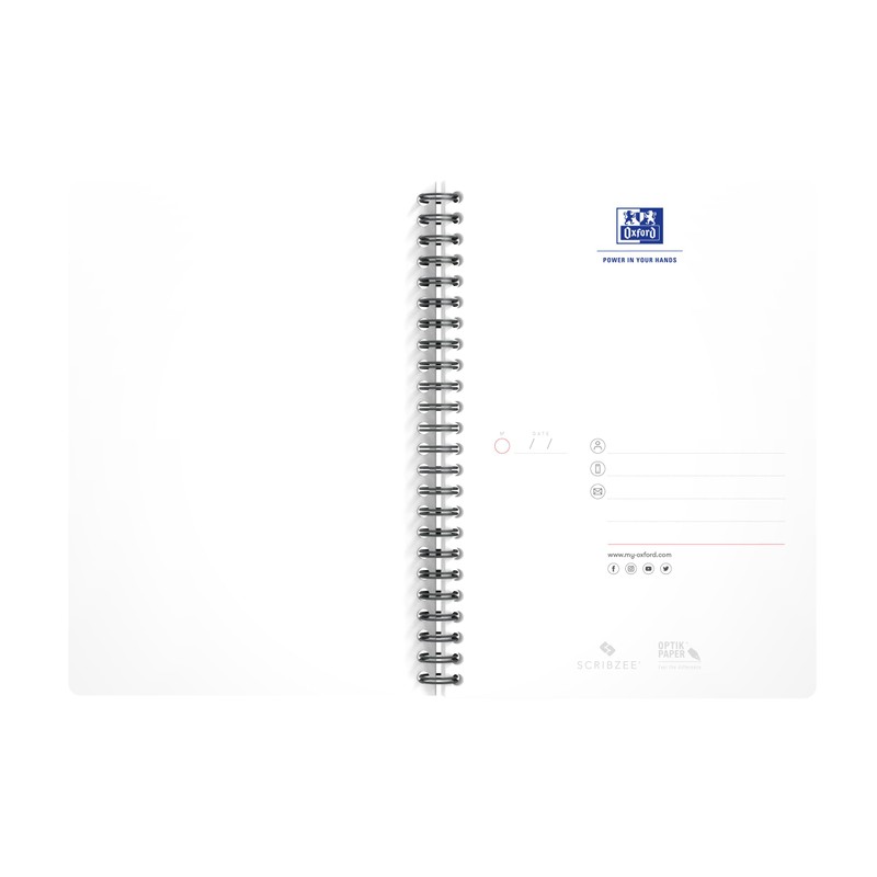 Oxford A5 Office Smart Card Cover Wirebound Notebook, Ruled with