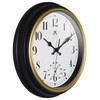 Infinity Instruments Classic Trim Plastic 12" Indoor/Outdoor Wall Clock with