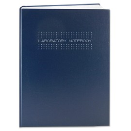 BookFactory Bullet Lab Notebook/Laboratory Notebook/Dot Lab Book - 96 Pages, 8 7/8" x 11 1/4", Blue Dotted Cover, Smyth Sewn Hardbound Laboratory Notebook (LIRPE-096-LDS-A-LBT1(DotLab))