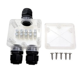 CENPEK Waterproof Junction Box - Waterproof Electrical Junction Boxes Outdoor 5 Way 3mm -12mm, Transparent Plastic Gland External Waterproof Cable Connector