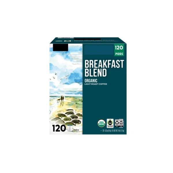 Generic Breakfast Blend Coffee, Light Roast, Coffee Pods, 120 Count