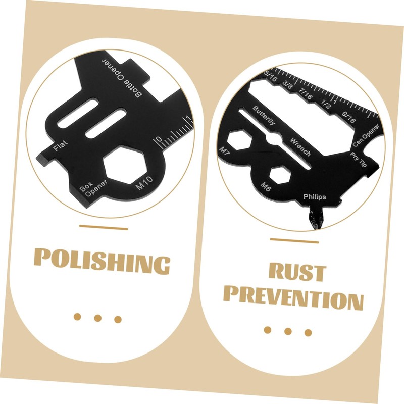 COHEALI Stainless Steel Multi Functional Tool Card Compact Wrench Bottle