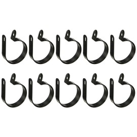 Morris 22460 Plastic Cable Clamp, 1-1/2-Inch, UV Black, 10-Pack