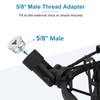 Lanxire 2 Pcs Metal Microphone Screw Adapter, 5/8" Male to