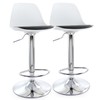 Elama 2 Piece Adjustable Bar Stool in Black and White
