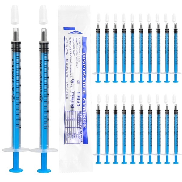 1 ml Syringes Pack of 20 Colostrum Syringes Plastic Syringes