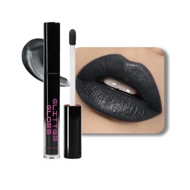 CAKAILA Gray Black Metallic Lipstick for Women,Glitter Sparkling Liquid Lipstick,Long Lasting Waterproof Lightweight Comfortable Non-Drying Bold Dark Lip Gloss for Gothic Stage Makeup,Vegan