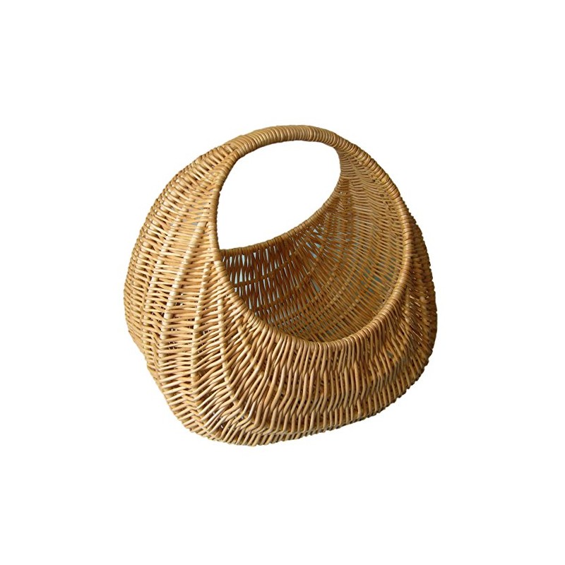 Red Hamper Wicker Shopping Basket, Brown, 42 x 40 x