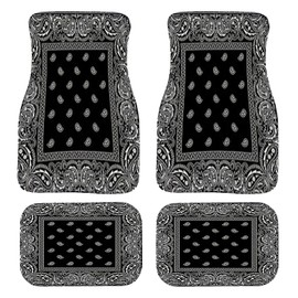 EOHMAK Car Floor Mats Non-Slip Automotive Floor Mats All-Weather Front Rear Car Floor Foot Mat Sets of 4 Pieces Foot Mats Rugs Carpet for Car Trucks SUV Sedans (NO.8)