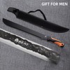 REAT Gardening Heavy Duty Machete,24" Full Tang Machete with Shaeth,Ergonomic
