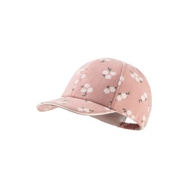 Sterntaler Baseball Cap Flowers for Girls - Peaked Cap Made of Cotton Muslin with Floral Pattern - Baseball Cap with Elastic Band, Matt Pink