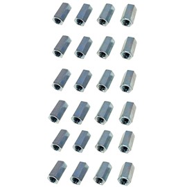 Hex Coupling Nut - Coupling Nuts 10-24 x 3/4" Long Coupling Nut, Hex Rod Coupling Nut with Zinc Plate, Hex Coupling Nuts 10-24 x 3/4" Threaded Rod Connector (24)