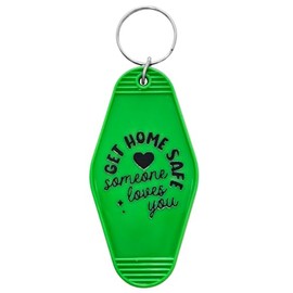 Meefisher Get Home Safe Keychain Drive Someone I Love You Boyfriend Gifts Husband Girlfriend Wife Christmas Valentines day, Green, Medium
