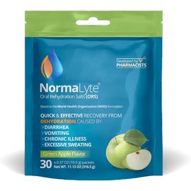 NormaLyte Oral Rehydration Salts-Helps Dietary Management of POTS Syndrome Symptoms- 1 Pouches -30 Sticks (Yields 500mL per Pack)-Apple| Energy Supplements, Potassium Supplement, Dehydration Recovery