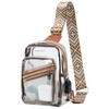 TINYAT Small Clear Sling Bag Stadium Approved Transparent Chest Bag