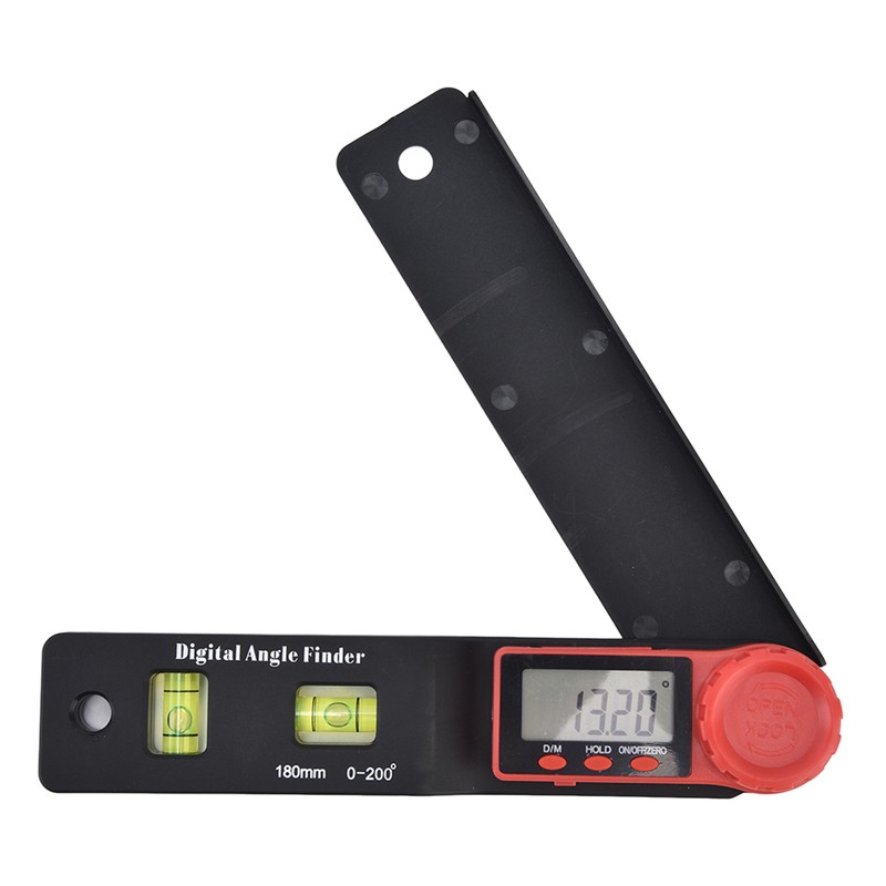 Angle Ruler Digital Display 2 in 1 Protractor 0‑200° with