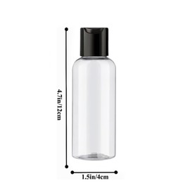 NovaHF 10 Pack Leakproof 3.4 oz Travel Bottles - Refillable Empty Plastic Cosmetic Containers for Toiletries Shampoo Lotions Cream