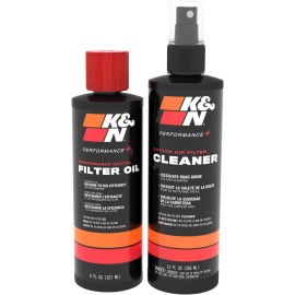 K&N Air Filter Cleaning Kit: Squeeze Bottle Filter Cleaner and Red Oil Kit