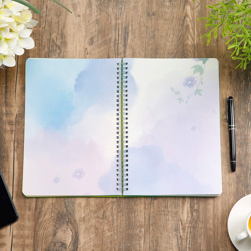 siixu Spiral Journals for Writing, Color Illustration Notebook With an