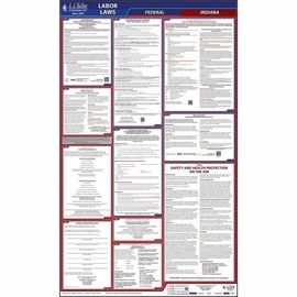 2025 Indiana and Federal Labor Law Poster (English, in State) - OSHA Compliant All-in-One Poly Poster, J. J. Keller & Associates, Inc.