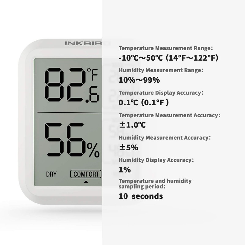 Inkbird Temperature Humidity Monitor Moisture Meters Digital Hygrometer Thermometer ITH20