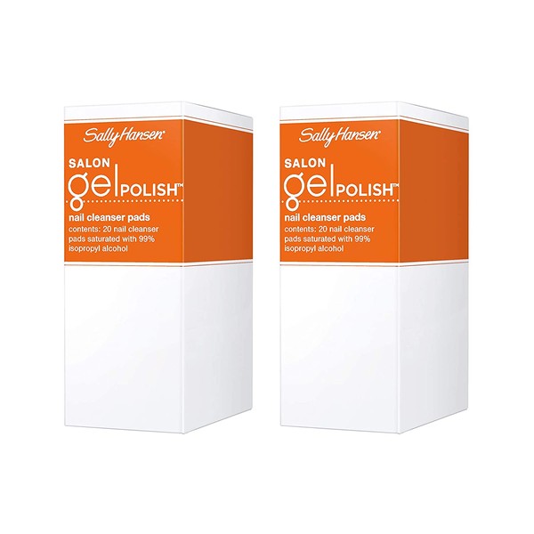 Sally Hansen Salon Gel Polish Pro-gel Cleanser, 20 Count (Pack of 2)