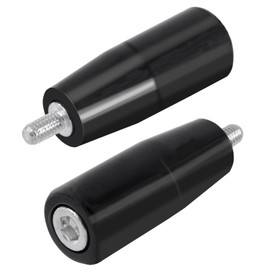 Swpeet 2Pcs M6×50mm Male Threaded Stem Revolving Handwheel, Machine Handle, Revolving Knob Handle, Crank Handle Revolving Handwheel for Milling Machine, Lathe, Grinder, Drill Press