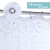 WellColor Short Shower Curtain Liner 65 inch, Pebble Translucent EVA