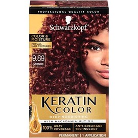 Schwarzkopf Keratin Color, Color & Moisture Permanent Hair Color Cream, 9.89 ...