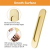 MOROBOR Self-Stick Oval Sliding Door Pulls, 2pcs Brushed Gold Aluminum