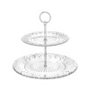 Godinger 2-Tier Platter Tray Server, Serving Stand, Cake Stand for