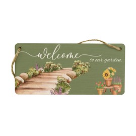Welcome to Our Garden! Unique Home Decor Idea for Outdoor Lovers, Gardeners, and Grandparents - Ideal Present for Him, Her, or the Entire Family. (smlsgn-ds23-welcomegard)