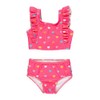 RuffleButts UPF50+ Colorful Hearts Waterfall Tankini - 7