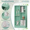 LEYAOYAO 5 Cube Bookshelf with Base,3 Tier Modern Mint-Green Kids