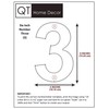 QT Modern House Number - 6 Inch BLACK - Stainless