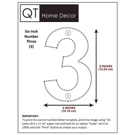 QT Modern House Number - 6 Inch BLACK - Stainless Steel (Number 3 Three), Floating Appearance, Easy to install and made of solid 304