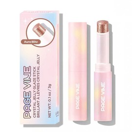 JIAYUTONG Crystal Jelly Glaze Stick - Long Lasting Shimmer Eyeshadow & Eyeliner Pencil, Waterproof & Smudge Proof, Easy to Blend for Natural or Glam Makeup Looks (02#AURA BLITZ)