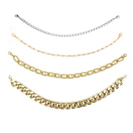 4PCS Trucker Hat Chains Decorative Chain Accessory for Mesh Baseball Cap Netback Cap Trucker Hat Bar