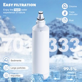 BOGDA 7012333 7042803 Water Filter Replacement, Fit for Sub-Zero UC-15I, Manitowod K00374/K00374001 and Mani-towoc AR-2800/SM-50, Compatible with Sub-Zero 7012333 7042803 Filter Replacement, 2 Pack