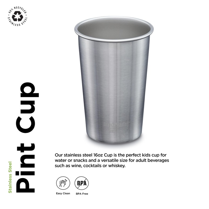 Klean Kanteen 16-Ounce Stainless Steel Pint Cup (1 unit)