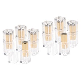 CALLARON Lipstick Tube Transparent Refill Container Plastic Rotating Lipstick Refill Container Handmade Lipstick Container DIY Storage Container, white