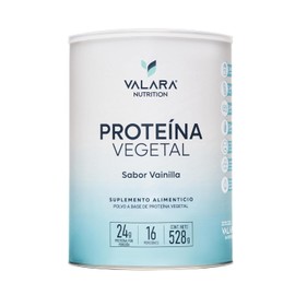 VALARA Protena Vegana en Polvo 528 g - 24g de Protena por Porcin - Sabor Vainilla - Baja en Carbohidratos y Libre de Azcar - Con Pre y Probiticos -...