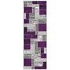 L'Baiet Verena Purple Grey Graphic Geometric Color Block Mid-Century Modern