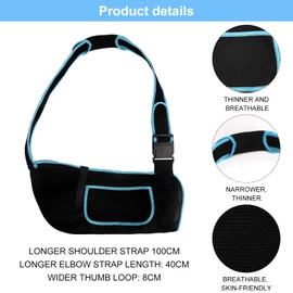 ZMDMAH Armschlinge für Damen und Herren Arm-Schlinge mit verstellbarem Schultergurt Weiche und atmungsaktive Mesh-Unterstützung für Armstütze gebrochene Arme Schulterluxation und Ellbogenverletzungen