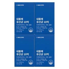 My Body Project 1 billion lactic acid bacteria in my body 2g x 4 packs of 30 / JJ Mall / 내몸프로젝트 내 몸에 유산균 10억 2g x 30포 4개 / JJ몰