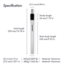 DJC Suspension Seatpost Straight Pillar Headless Bike Seat Post Shock Absorber for City Bike MTB 25.4 27.2 28.6 30.4 30.9 31.6mm