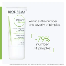 Bioderma Sébium Global Acne Treatment for Acne-Prone Skin - 1 FL.OZ.