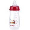 Nuby Wide Neck Bottle with Anti-Colic Air System, Colors/Prints May