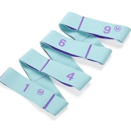 MEZOKUCEL Stretching Strap Yoga Strap 9 Loop Stretch Band for Physical-Therapy Exercise Pilates and Gymnastics Belt with Loop (Blue & Purple)